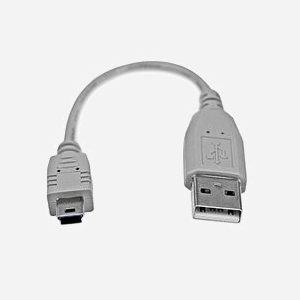 StarTech.com Câble USB 2.0 - USB A vers Mini-USB B Mâle/Mâle 0.15m - 480 Mbit/s - PVC gris - AWG 30 - RoHS - USB2HABM6IN