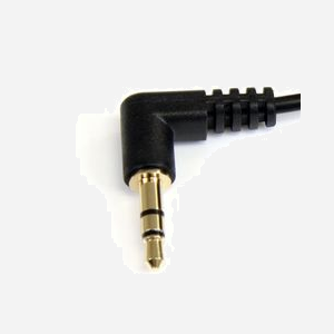 StarTech.com Câble Audio Stéréo 3.5mm M/M Slim Coudé 1.8m - Connecteurs Or, AWG 30, PVC Noir, Diamètre 2.5mm - MU6MMS2RA - Miniature 2