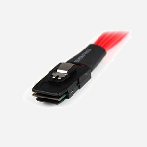 StarTech.com Câble Mini SAS SFF-8087 vers 4 SATA 50cm - SAS8087S450 - Connecteurs mâle/mâle, 36-pin vers 4x 7-pin, Noir/Rouge - Miniature 2