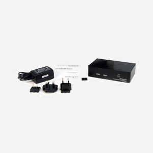 StarTech.com Commutateur KVM 2 Ports DVI Dual Link USB 2.0 Audio, Résolution 2560x1600, Hub USB 2.0 intégré, Acier, SV231DVIUAHR - Miniature 4