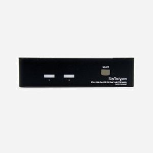 StarTech.com Commutateur KVM 2 Ports DVI Dual Link USB 2.0 Audio, Résolution 2560x1600, Hub USB 2.0 intégré, Acier, SV231DVIUAHR - Miniature 2