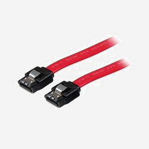 StarTech.com LSATA6 Câble SATA 3.0 6 Gb/s avec verrouillage 15cm - Connecteurs mâle/mâle 7 broches - Rouge - Compatible cartes mères et disques durs SATA - Miniature 1