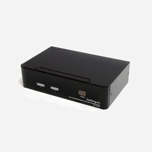 StarTech.com Commutateur KVM 2 Ports DVI USB Audio, Résolution 1920x1200, Hub USB 2.0, Ports Console USB A & Audio 3.5mm, Noir, SV231DVIUA