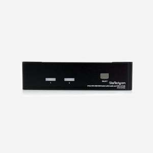 StarTech.com Commutateur KVM 2 Ports DVI USB Audio, Résolution 1920x1200, Hub USB 2.0, Ports Console USB A & Audio 3.5mm, Noir, SV231DVIUA - Miniature 2
