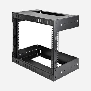 StarTech.com Rack Mural 8U Réglable RK812WALLOA, Acier Noir, Profondeur 30.5-51cm, 19", Charge 61.2kg, Conforme EIA/ECA-310-E, TAA, CE, UL