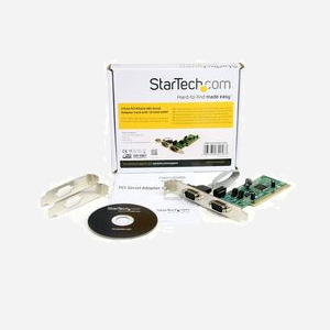 StarTech.com Carte PCI 2 Ports Série RS422/485 DB9, UART 161050, FIFO 256 octets, PCI/PCI-X, Chipset SystemBase SB16C1052PCI, Windows/Linux - Miniature 5