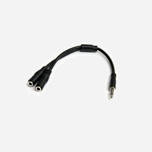 StarTech.com Adaptateur Audio MUYHSMFF : Mini-Jack 3.5mm Mâle vers 2x Femelle (Casque + Micro) - PVC Noir, Longueur 0.2m, Contacts Nickel - Miniature 2