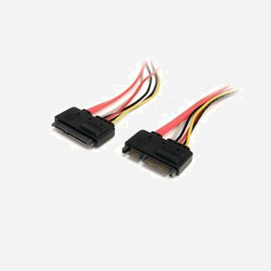 StarTech.com Câble Extension SATA 22 Broches (Mâle/Femelle) 30cm - SATA I - 6 Gbit/s - Connecteurs Droit 7+15 Pin & 22 Pin - RoHS, CE, REACH