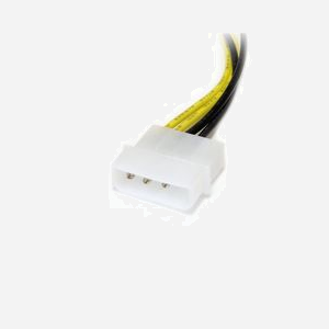 StarTech.com Adaptateur Alimentation LP4 vers PCI Express 8 broches, 15cm, LP4 (4 broches) Mâle vers PCIe (8 broches) Mâle, Noir/Jaune - Miniature 3