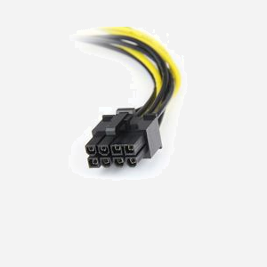 StarTech.com Adaptateur Alimentation LP4 vers PCI Express 8 broches, 15cm, LP4 (4 broches) Mâle vers PCIe (8 broches) Mâle, Noir/Jaune - Miniature 2