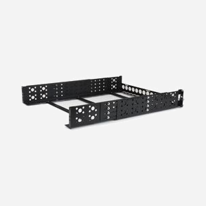 StarTech.com UNIRAILS2U Rails Universels 2U 19" Profondeur Réglable 42-105.4cm, Acier, Charge 45.3kg, Compatible EIA-310, Gestion Câbles, Kit Montage