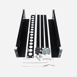 StarTech.com UNIRAILS2U Rails Universels 2U 19" Profondeur Réglable 42-105.4cm, Acier, Charge 45.3kg, Compatible EIA-310, Gestion Câbles, Kit Montage - Miniature 5