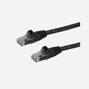 StarTech.com Câble Cat6 UTP 50cm Noir - Cordon Ethernet RJ45 Anti-Accroc - 24 AWG Cuivre - Gigabit Ethernet 1000Base-T(X) - PoE - Contacts Or 50µ