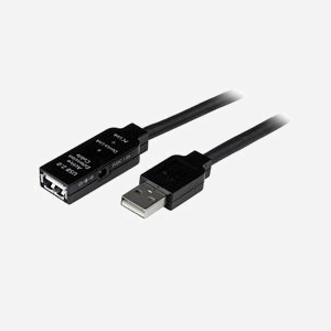 StarTech.com USB2AAEXT35M : Câble d'Extension Actif USB 2.0, 35m, Connecteurs USB-A Mâle/Femelle, Contacts Nickel, Noir