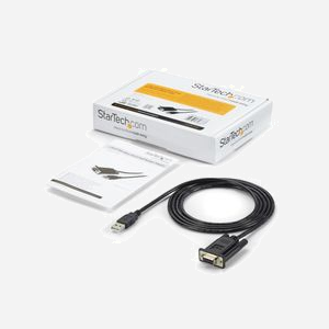 StarTech.com ICUSB232FTN - Adaptateur USB vers RS232 Null Modem DB9, FTDI, 921.6Kbps, FIFO 256o, Windows/macOS/Linux, Longueur 1.7m - Miniature 5