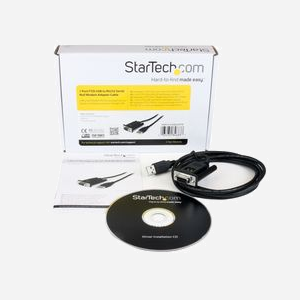 StarTech.com ICUSB232FTN - Adaptateur USB vers RS232 Null Modem DB9, FTDI, 921.6Kbps, FIFO 256o, Windows/macOS/Linux, Longueur 1.7m - Miniature 4