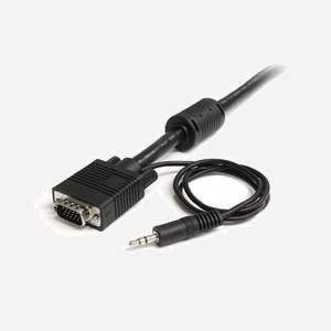 StarTech.com Câble VGA 2m Haute Résolution avec Audio - HD15 M/M - Coaxial - Contacts Nickel - 0-60°C - Noir - Réf. MXTHQMM2MA - Miniature 2