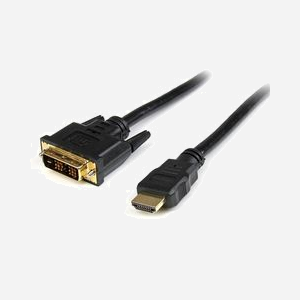 StarTech.com HDDVIMM1M : Câble HDMI vers DVI-D Mâle/Mâle 1m, contacts Or, noir, compatible HDMI et DVI-D, résolution vidéo numérique - Miniature 1