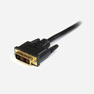 StarTech.com HDDVIMM1M : Câble HDMI vers DVI-D Mâle/Mâle 1m, contacts Or, noir, compatible HDMI et DVI-D, résolution vidéo numérique - Miniature 2