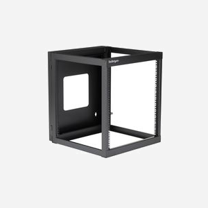 StarTech.com Rack Mural Réseau 12U 4 Montants Charnières 19" Profondeur 50.7cm Acier Noir Charge 63.4kg EIA-310-D RoHS CE UL TAA RK1219WALLOH - Miniature 2