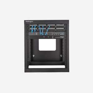 StarTech.com Rack Mural Réseau 12U 4 Montants Charnières 19" Profondeur 50.7cm Acier Noir Charge 63.4kg EIA-310-D RoHS CE UL TAA RK1219WALLOH - Miniature 5