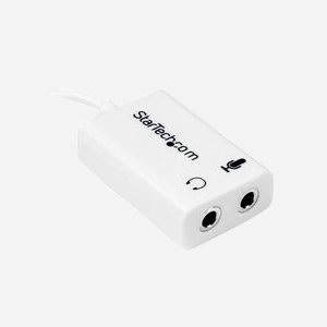 StarTech.com Adaptateur Audio MUYHSMFFADW : Mini-Jack 3.5mm Mâle vers 2x 3.5mm Femelle, Câble 0.15m, Contacts Nickel, PVC Blanc - Miniature 2
