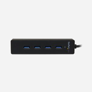 StarTech.com Hub USB 3.2 Gen 1 (5Gbps) Portable 4 Ports Type-A avec câble intégré 25cm - Chipset VLI VL812 - Noir - ST4300PBU3 - Miniature 2