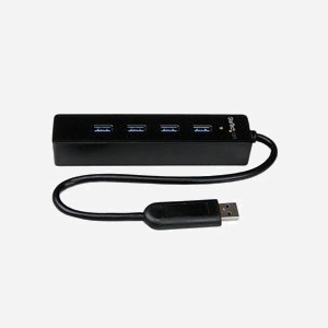 StarTech.com Hub USB 3.2 Gen 1 (5Gbps) Portable 4 Ports Type-A avec câble intégré 25cm - Chipset VLI VL812 - Noir - ST4300PBU3 - Miniature 1
