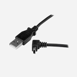 StarTech.com Câble USB 2.0 A vers Mini-USB B 1m, Angle 90° vers le haut, 480 Mbit/s, Connecteurs mâles nickelés, PVC, RoHS, Noir - Miniature 2