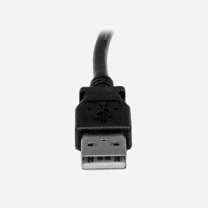 StarTech.com Câble USB 2.0 A vers USB B Mâle/Mâle Coudé 2m Noir - USBAB2MR - 480 Mbit/s - AWG 24/28 - Contacts Nickel - RoHS, CE, REACH - Miniature 3