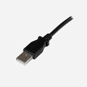 StarTech.com Câble USB 2.0 A vers USB B Mâle/Mâle Coudé 2m Noir - USBAB2MR - 480 Mbit/s - AWG 24/28 - Contacts Nickel - RoHS, CE, REACH - Miniature 2