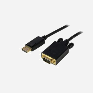 StarTech.com Adaptateur DisplayPort 1.2 vers VGA Mâle/Mâle 1.8m, Résolution jusqu'à 2048x1280 60Hz, Chipset Analogix 9832, Noir