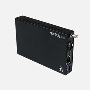 StarTech.com Convertisseur Fibre Optique Gigabit Ethernet RJ45 vers SFP Ouvert 1000Base-T vers 1000Base-LX/SX - ET91000SFP2 - Miniature 1