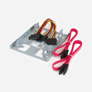 StarTech.com BRACKET25X2 - Kit de Montage Double pour 2x HDD/SSD 2.5" SATA dans Baie 3.5" Acier - Compatible RoHS, REACH, CE, TAA - Câbles SATA Inclus - Miniature 1