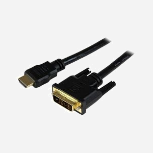 StarTech.com Câble HDMI vers DVI-D M/M 1.5m, Connecteurs plaqués or, AWG 28, PVC noir, Résolution vidéo maximale : 1920x1200, RoHS