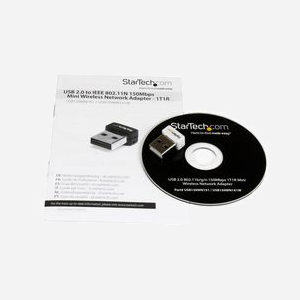 StarTech.com USB150WN1X1W : Adaptateur USB WiFi N 150 Mbps, 802.11b/g/n, Bande 2.4 GHz, Chipset Realtek RTL8188EUS, Sécurité WEP/WPA/WPA2, Windows/macOS/Linux - Miniature 3