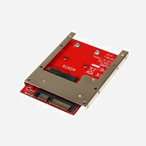 StarTech.com Adaptateur mSATA vers SATA 2.5" SAT32MSAT257 - Convertisseur SSD mSATA vers SATA 3.0 6Gbps, 7mm hauteur, support Windows/macOS/Linux - Miniature 1