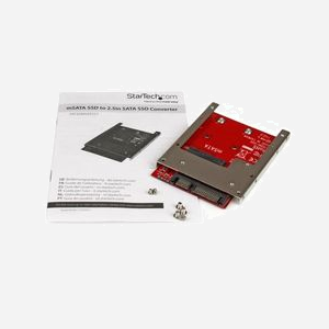 StarTech.com Adaptateur mSATA vers SATA 2.5" SAT32MSAT257 - Convertisseur SSD mSATA vers SATA 3.0 6Gbps, 7mm hauteur, support Windows/macOS/Linux - Miniature 4