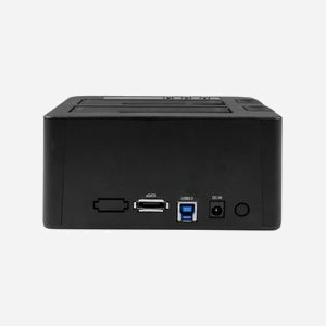 StarTech.com SDOCK2U33RE Duplicateur HDD/SSD 2 baies SATA III 2.5/3.5" USB 3.2 Gen 1 (5Gbps)/eSATA, Clone Autonome, 8 To max par baie - Miniature 3
