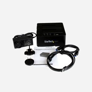StarTech.com SDOCK2U33RE Duplicateur HDD/SSD 2 baies SATA III 2.5/3.5" USB 3.2 Gen 1 (5Gbps)/eSATA, Clone Autonome, 8 To max par baie - Miniature 4