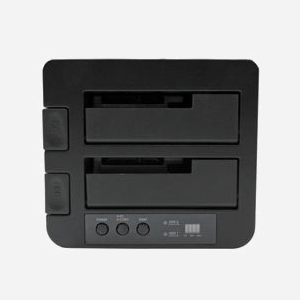 StarTech.com SDOCK2U33RE Duplicateur HDD/SSD 2 baies SATA III 2.5/3.5" USB 3.2 Gen 1 (5Gbps)/eSATA, Clone Autonome, 8 To max par baie - Miniature 2