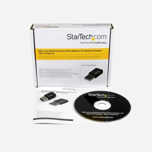 StarTech.com USB433WACDB - Adaptateur USB 2.0 WiFi AC600 Dual Band 802.11ac, chipset Realtek RTL8811AU, 433Mbps/5GHz, 150Mbps/2.4GHz, 1T1R, WPS, Windows/macOS - Miniature 4