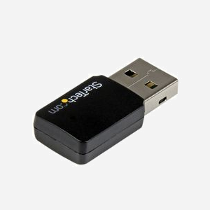 StarTech.com USB433WACDB - Adaptateur USB 2.0 WiFi AC600 Dual Band 802.11ac, chipset Realtek RTL8811AU, 433Mbps/5GHz, 150Mbps/2.4GHz, 1T1R, WPS, Windows/macOS - Miniature 2