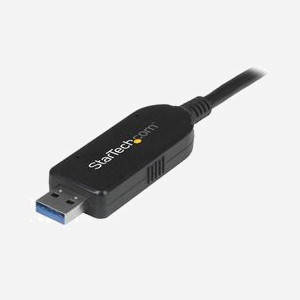 StarTech.com Câble Transfert Données USB 3.2 Gen 1 (5 Gbps) 1.8m, USB-A Mâle/Mâle, Windows/Mac, avec Indicateurs LED, Noir - USB3LINK - Miniature 3