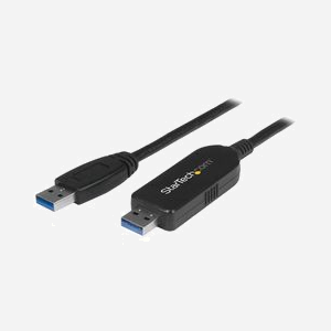 StarTech.com Câble Transfert Données USB 3.2 Gen 1 (5 Gbps) 1.8m, USB-A Mâle/Mâle, Windows/Mac, avec Indicateurs LED, Noir - USB3LINK