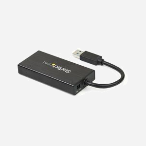 StarTech.com ST3300GU3B : Hub USB 3.2 Gen 1 3 Ports + Gigabit Ethernet, Aluminium, Chipset Genesys Logic GL3522/ASIX AX88179 - Miniature 2