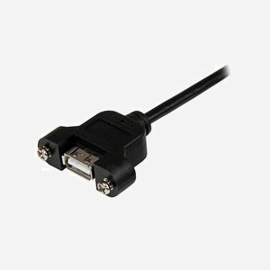 StarTech.com Rallonge USB 2.0, 60cm, Type A Mâle vers Type A Femelle à Montage Panneau/Goulotte, Noir, Débit 480 Mbit/s, RoHS - Miniature 2