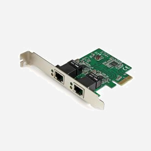 StarTech.com ST1000SPEXD4 Carte réseau PCIe Gigabit Ethernet 2 ports RJ45, Realtek RTL8111E, IEEE 802.3/u/ab, Jumbo Frames 9K, VLAN, WoL, Windows/macOS/Linux - Miniature 1