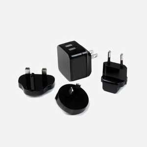 StarTech.com Chargeur Mural USB 2 Ports 17W (3.4A) International - Ports 1A/2.4A - Fiches AU/EU/NA/UK - 100-240V - Certifié CE/UL/GS/PSE/RCM - Miniature 5