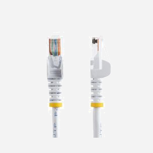 StarTech.com Câble Cat5e UTP 3m RJ45 M/M Blanc - Cordon Ethernet anti-accroc, Cuivre 24 AWG, PoE, 10/100Base-T(X), 100 Mbit/s, 350 MHz - Miniature 2